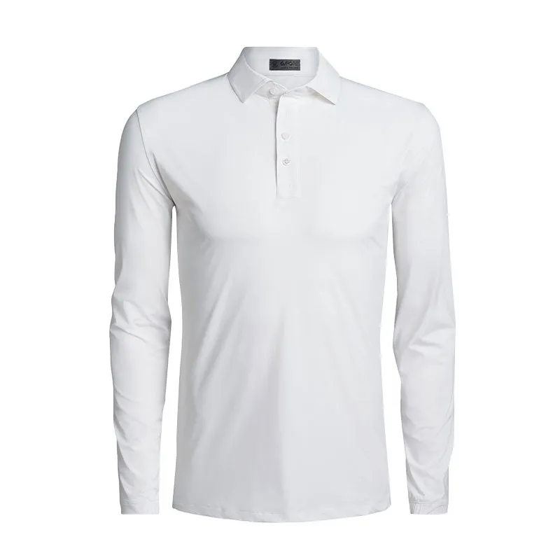 GFORE Ice Nylon Men's Long Sleeve Polo (Snow)