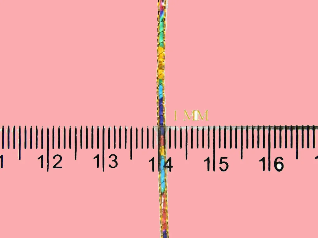 Golden Rainbow Metallic Braided Zari Threads