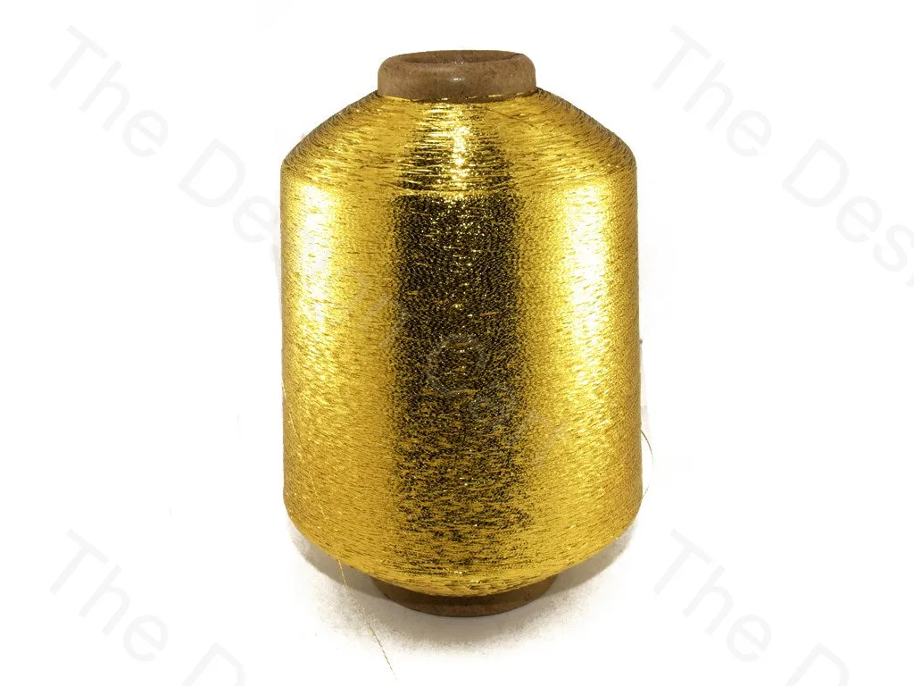 Golden Twisted Zari Thread Cone (Metallic Yarn) (Wholesale)