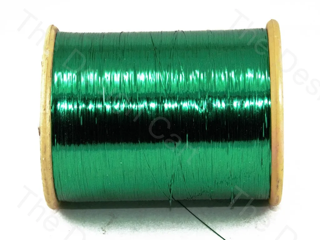 Green Flat Badla Zari Thread (Flat Metallic Yarn)