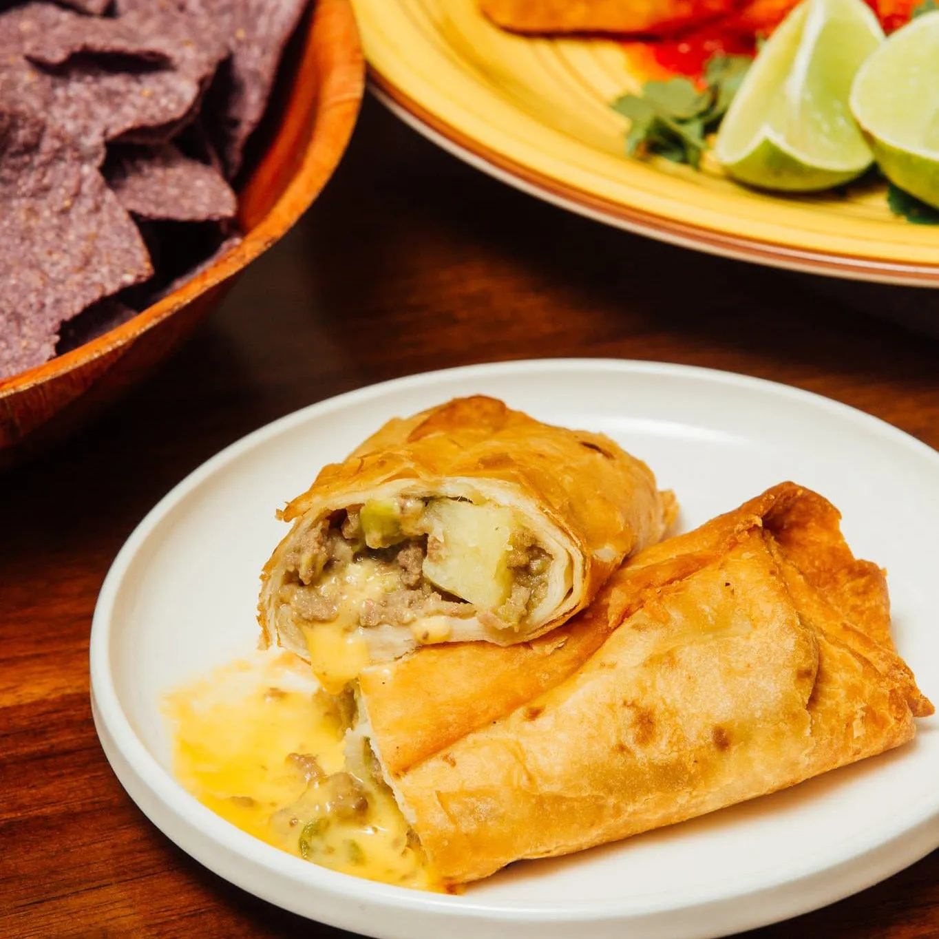 Hatch Green Chile Chicken & Cheese Chimichangas