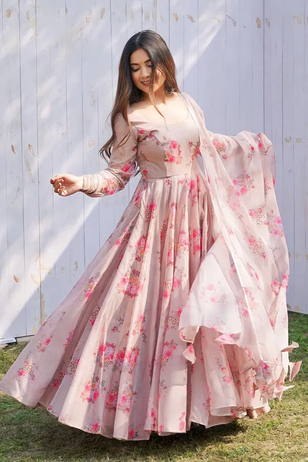 Indian Ethnic Wear Long Anarkali Gown For Women