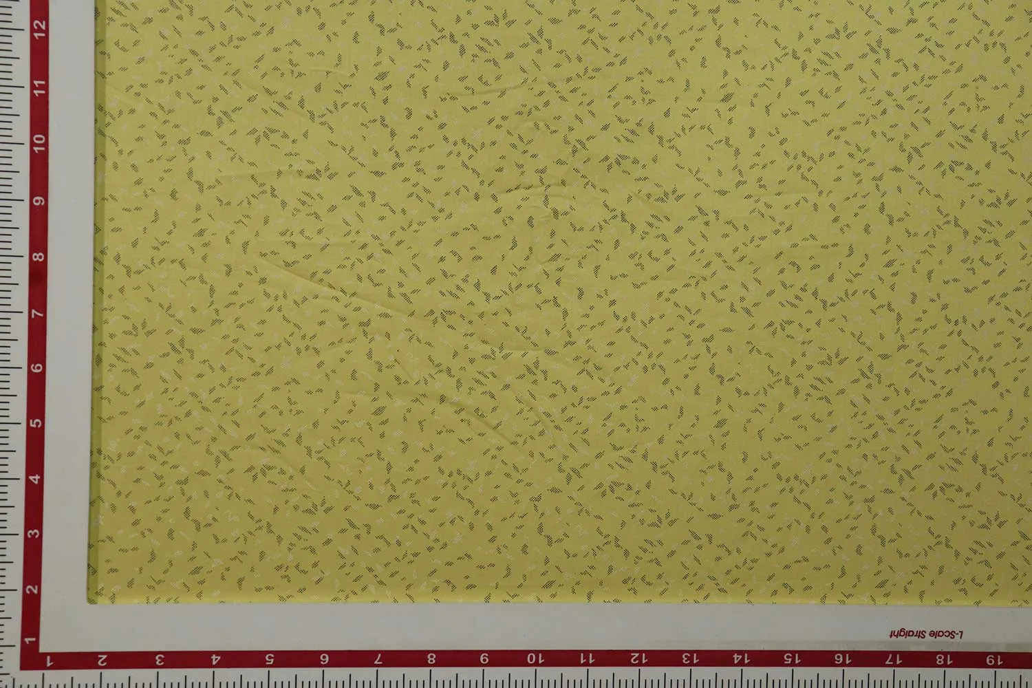 Lime Yellow Abstract Printed Cotton Satin Fabric