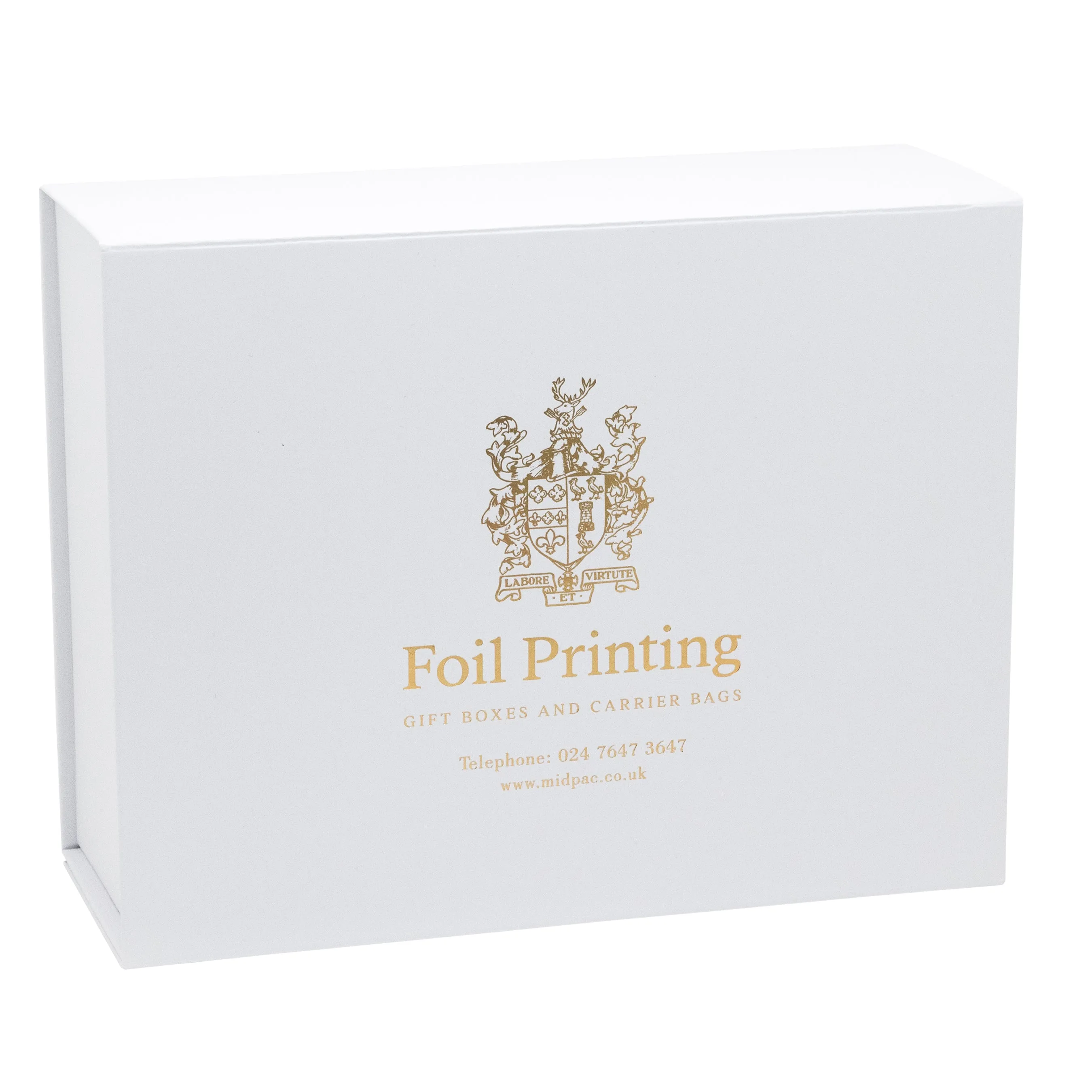 Matt White Foil Printed Boxes 300x400x150mm