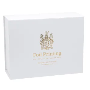 Matt White Foil Printed Boxes 300x400x150mm