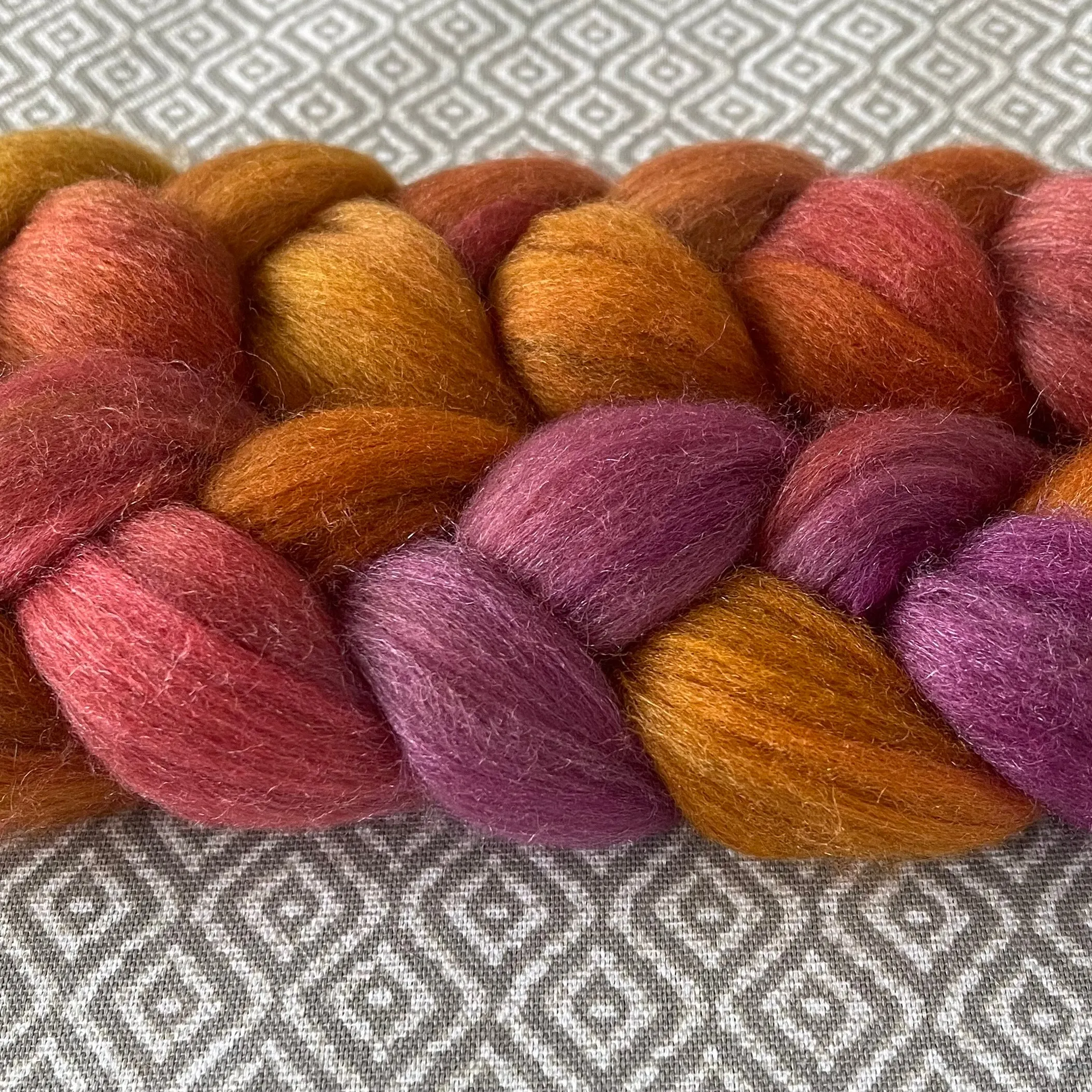 Merino Yak Silk Roving - Topaz