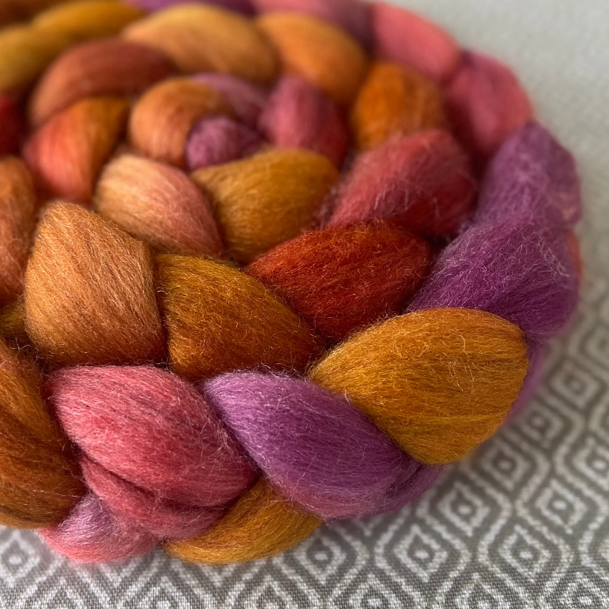 Merino Yak Silk Roving - Topaz