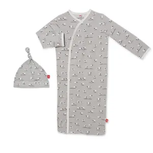 Modal Magnetic Gown & Hat Set - Gray Baa Baa