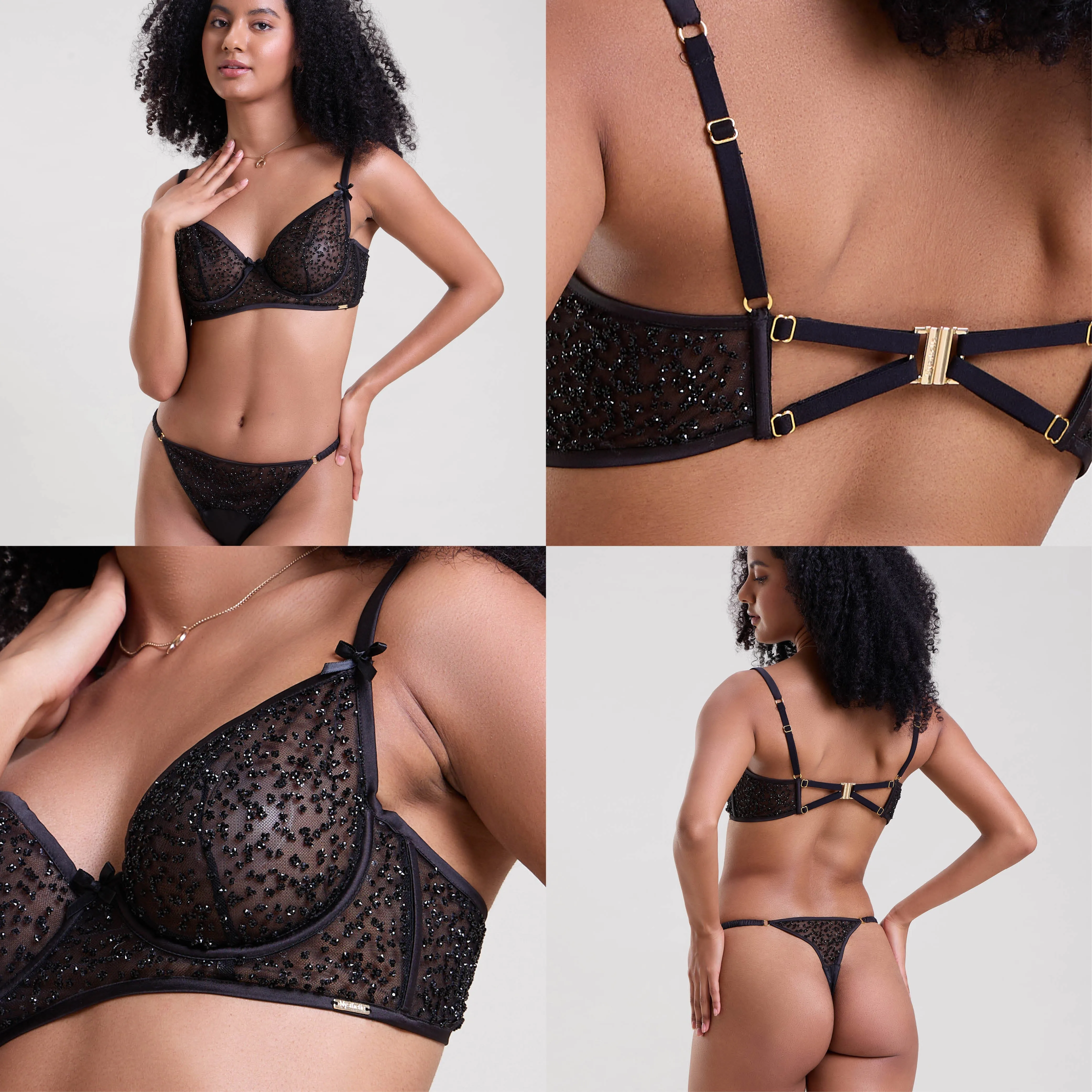 Mysthelle MIDNIGHT GLOW BRA & THONG SET