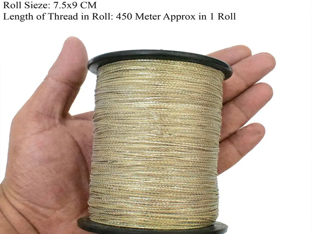 Olive Twisted Variegated Zari / Metallic Threads