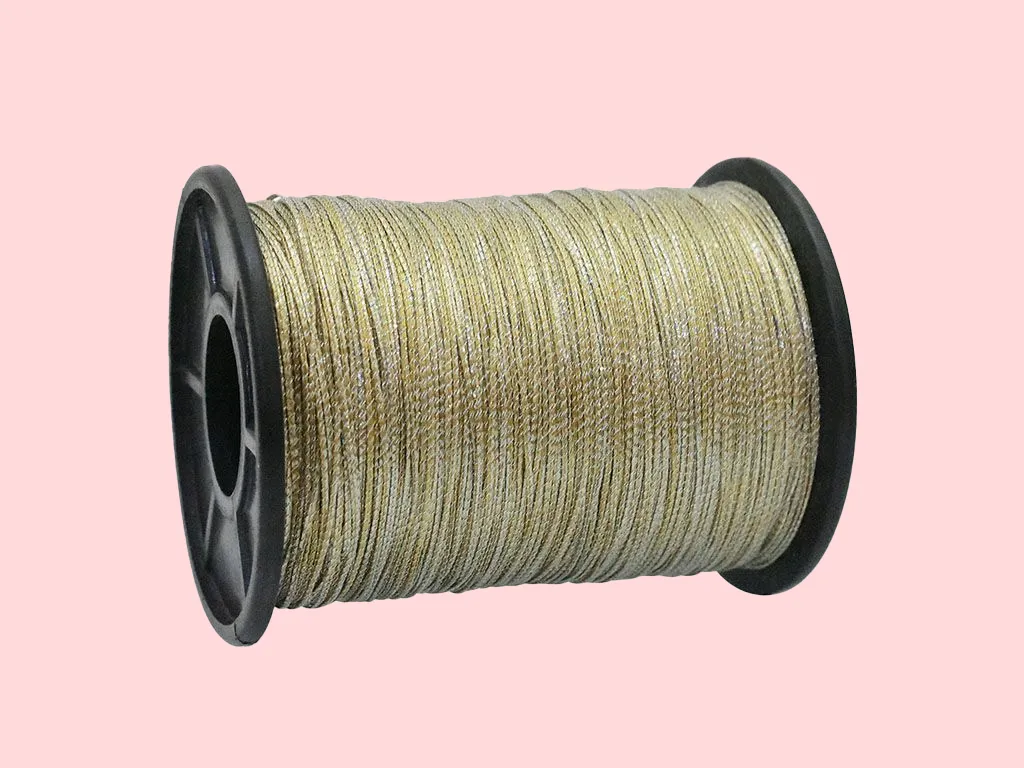 Olive Twisted Variegated Zari / Metallic Threads