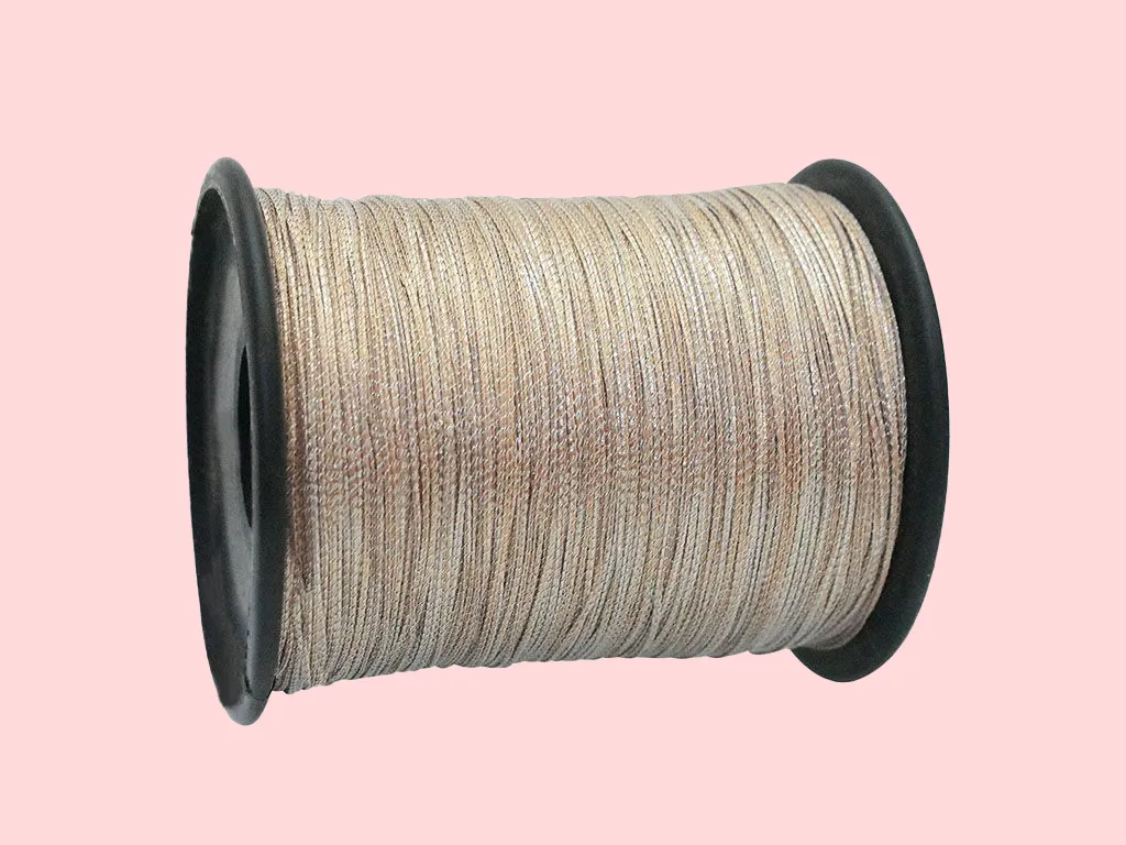 Peach Twisted Variegated Zari / Metallic Threads