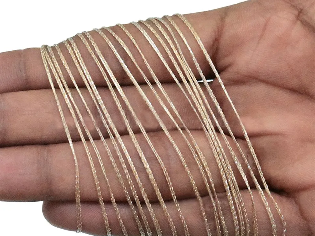 Peach Twisted Variegated Zari / Metallic Threads