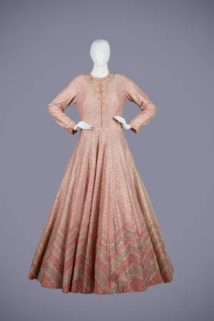 Pink Gown with Delicate Gotta Patti Work