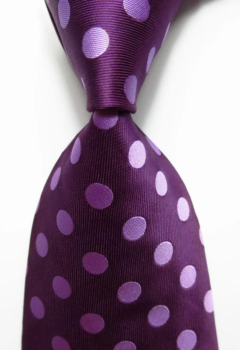 Polka Dot Ties For Men 100% Silk Necktie Set Gold Green