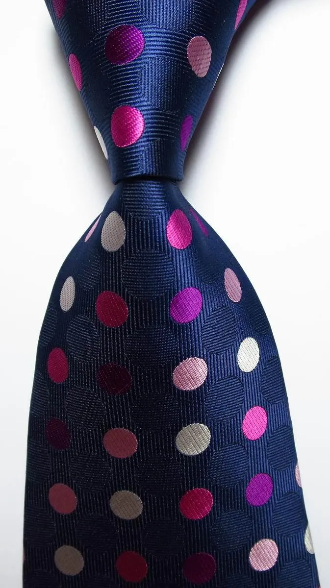 Polka Dot Ties For Men 100% Silk Necktie Set Gold Green