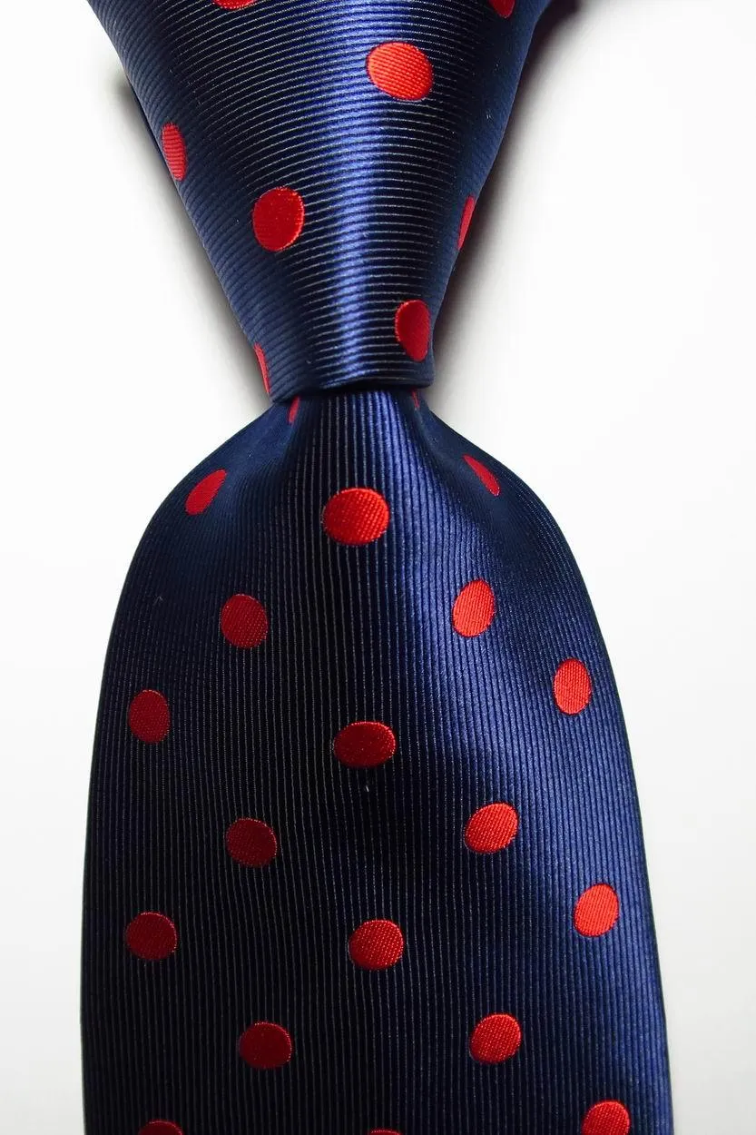 Polka Dot Ties For Men 100% Silk Necktie Set Gold Green