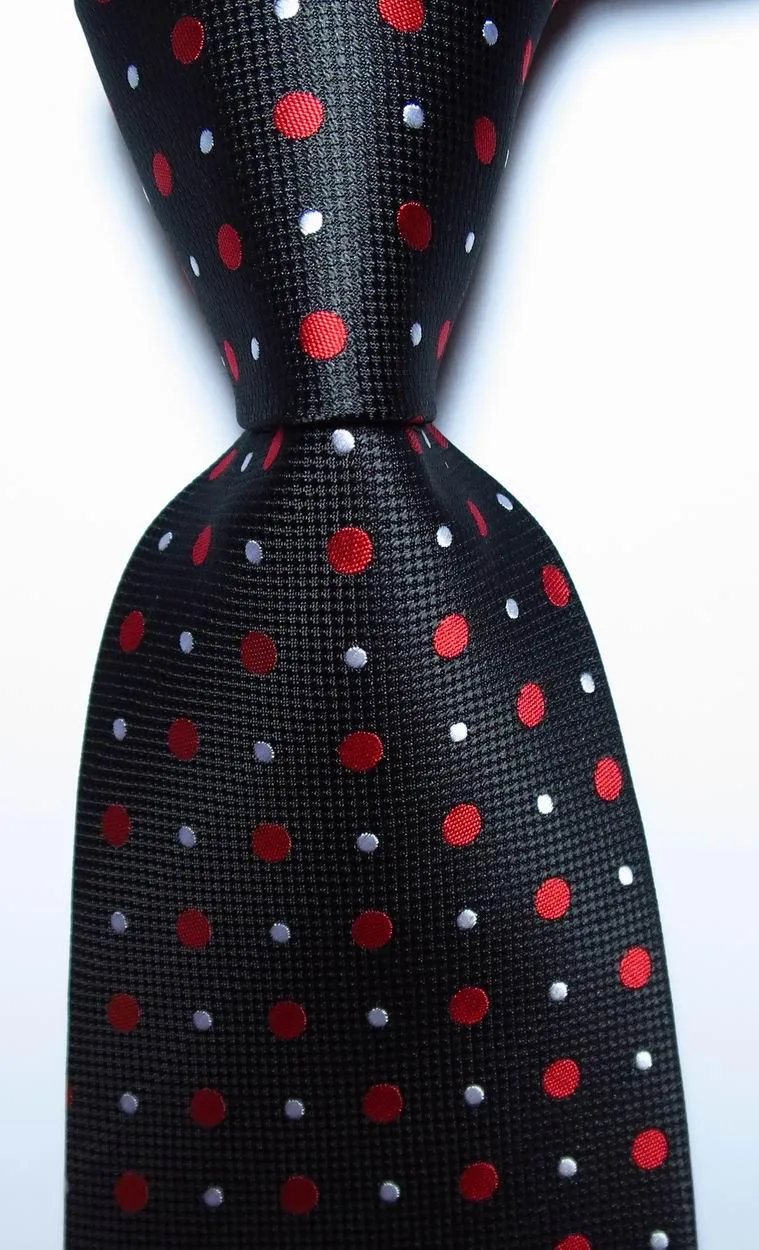 Polka Dot Ties For Men 100% Silk Necktie Set Gold Green