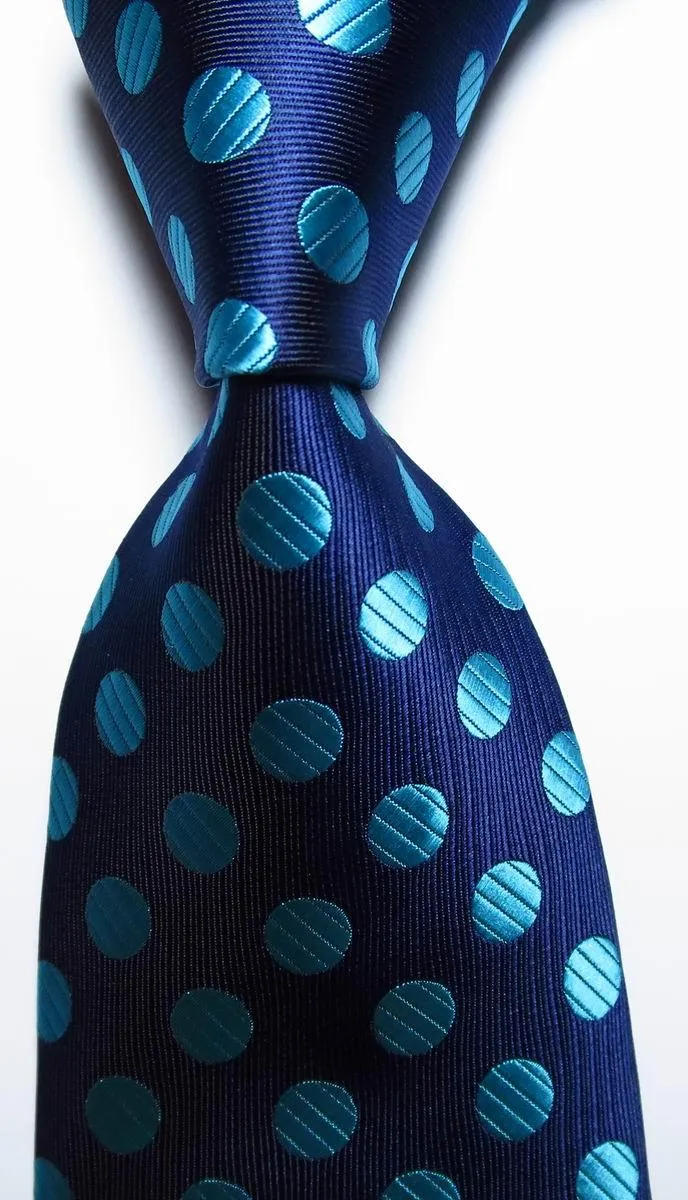 Polka Dot Ties For Men 100% Silk Necktie Set Gold Green
