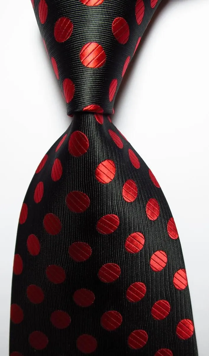 Polka Dot Ties For Men 100% Silk Necktie Set Gold Green