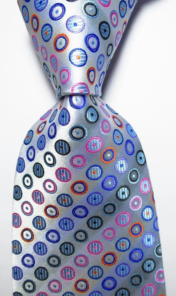 Polka Dot Ties For Men 100% Silk Necktie Set Gold Green
