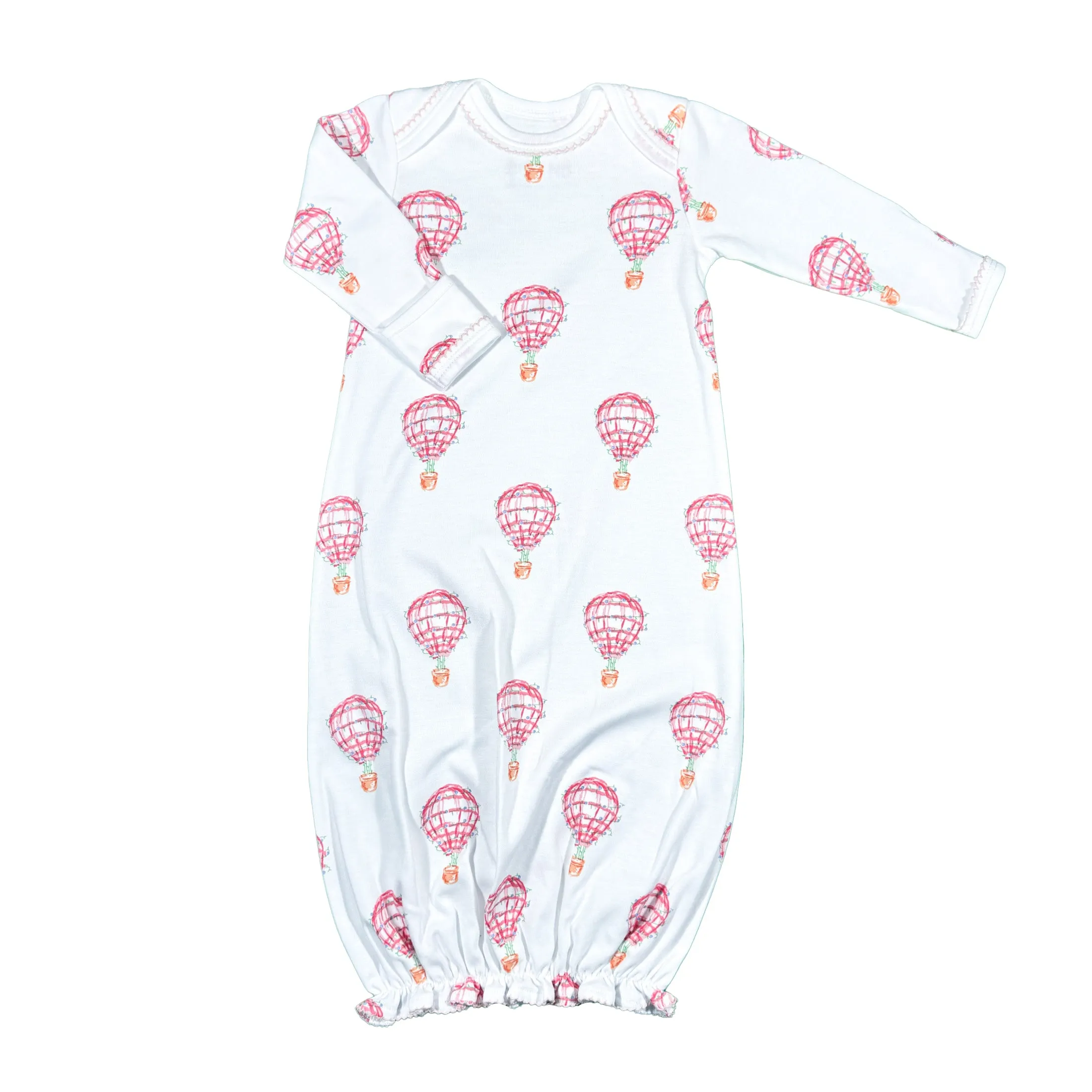 Printed Gown - Pink Hot Air Balloon
