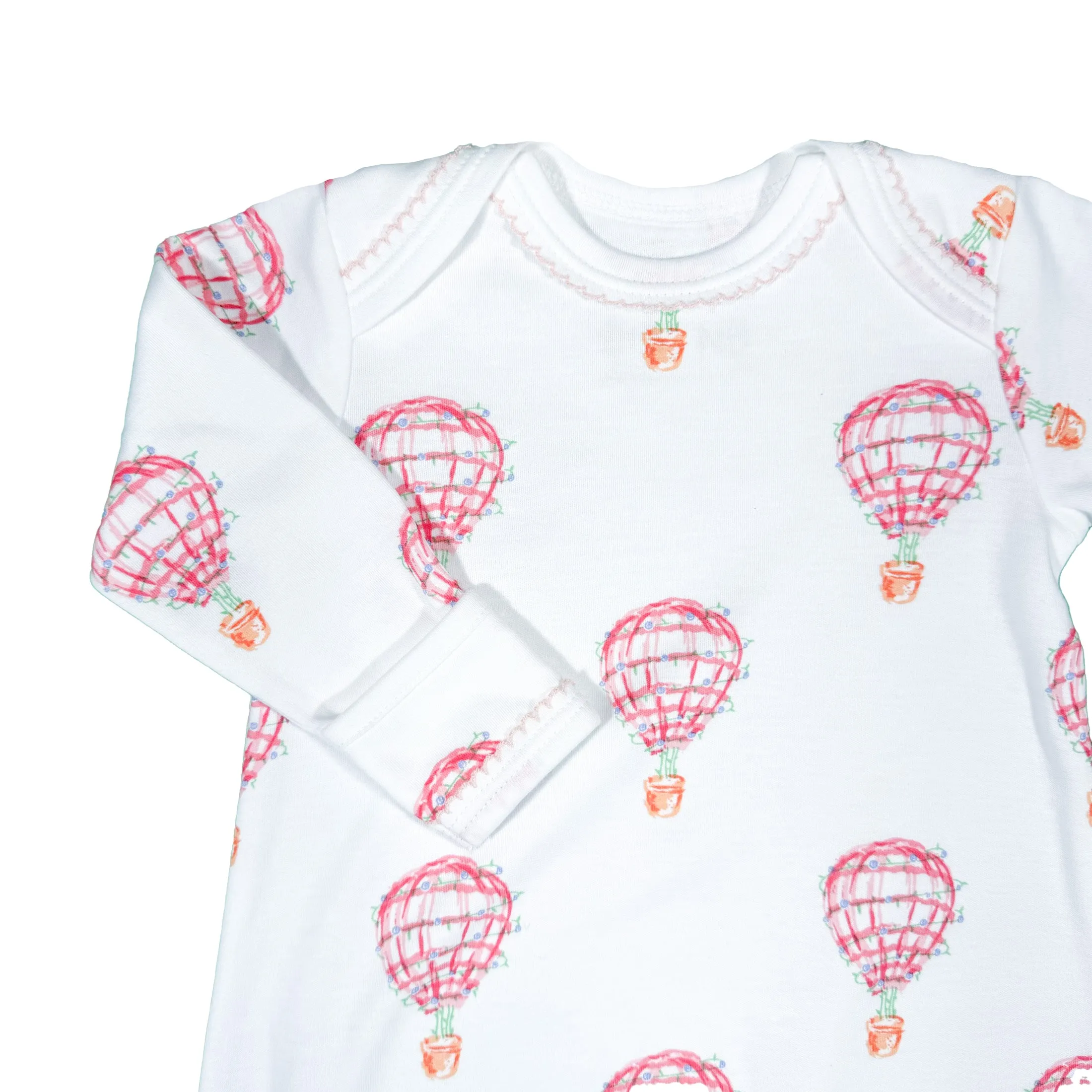 Printed Gown - Pink Hot Air Balloon