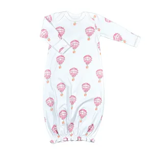 Printed Gown - Pink Hot Air Balloon