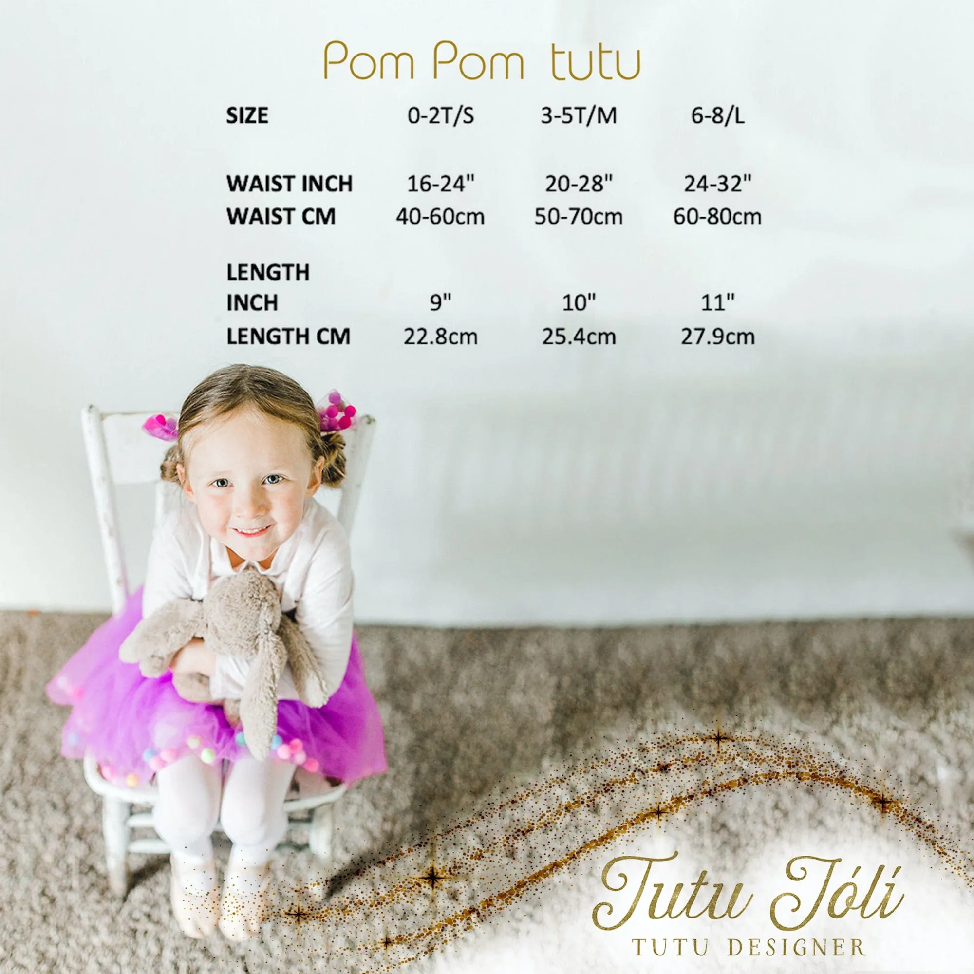 Purple Tutu For Girls | Pom Pom Tutu and Bow Hair Tie | 2Pcs Set | Kids Skirt In Purple