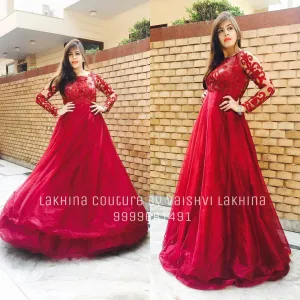 Red Net Gown