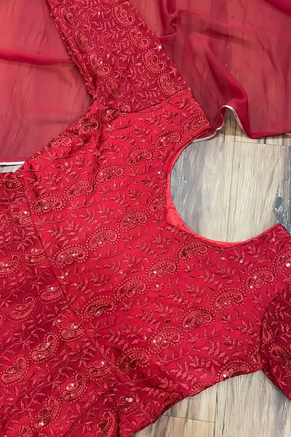 Red Wedding Reception Dress For Girl 2022