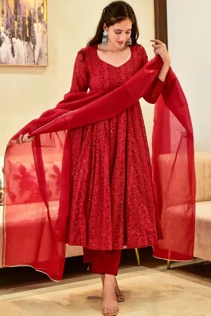 Red Wedding Reception Dress For Girl 2022