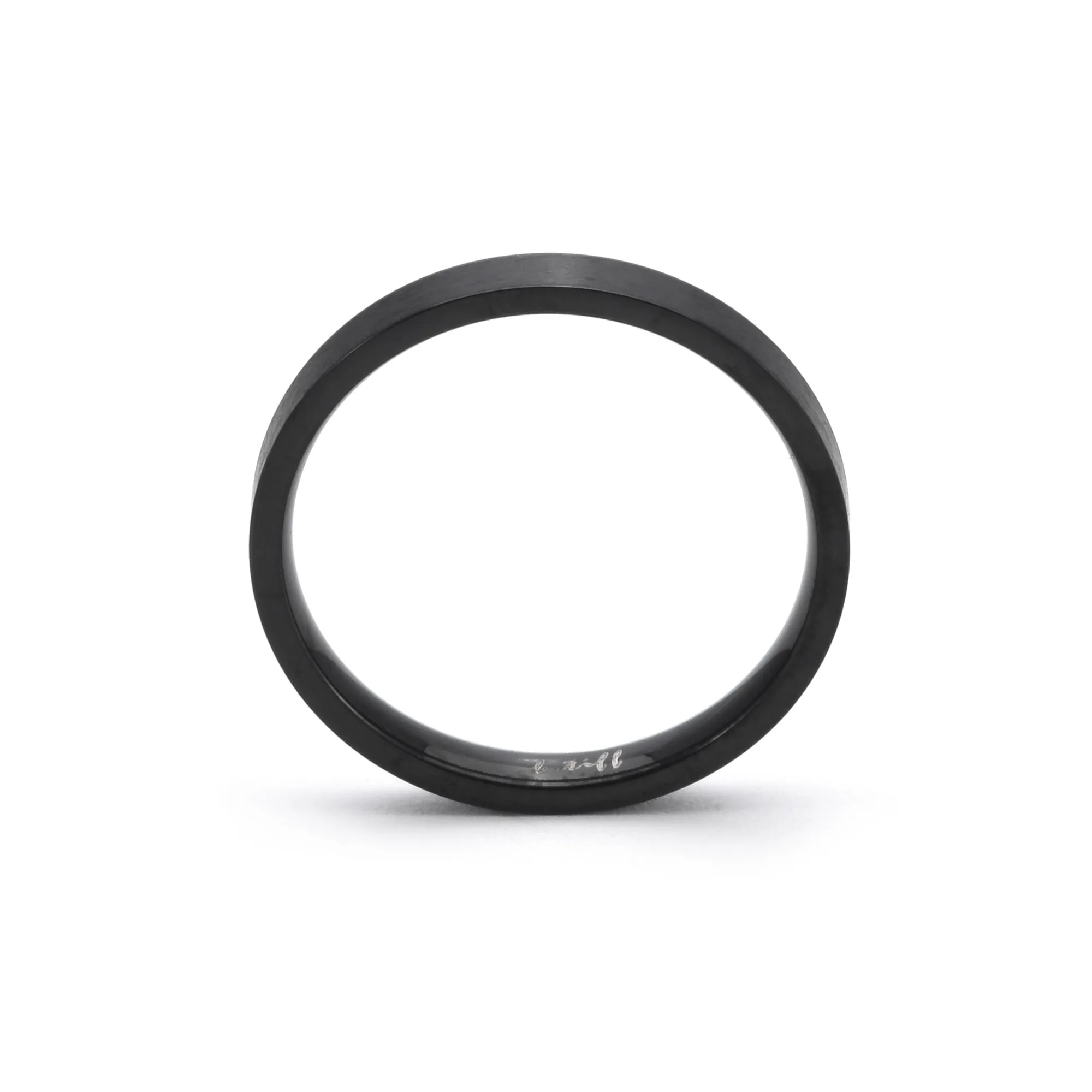 RG101B B.Tiff Black Stacking Ring [Thin Band]