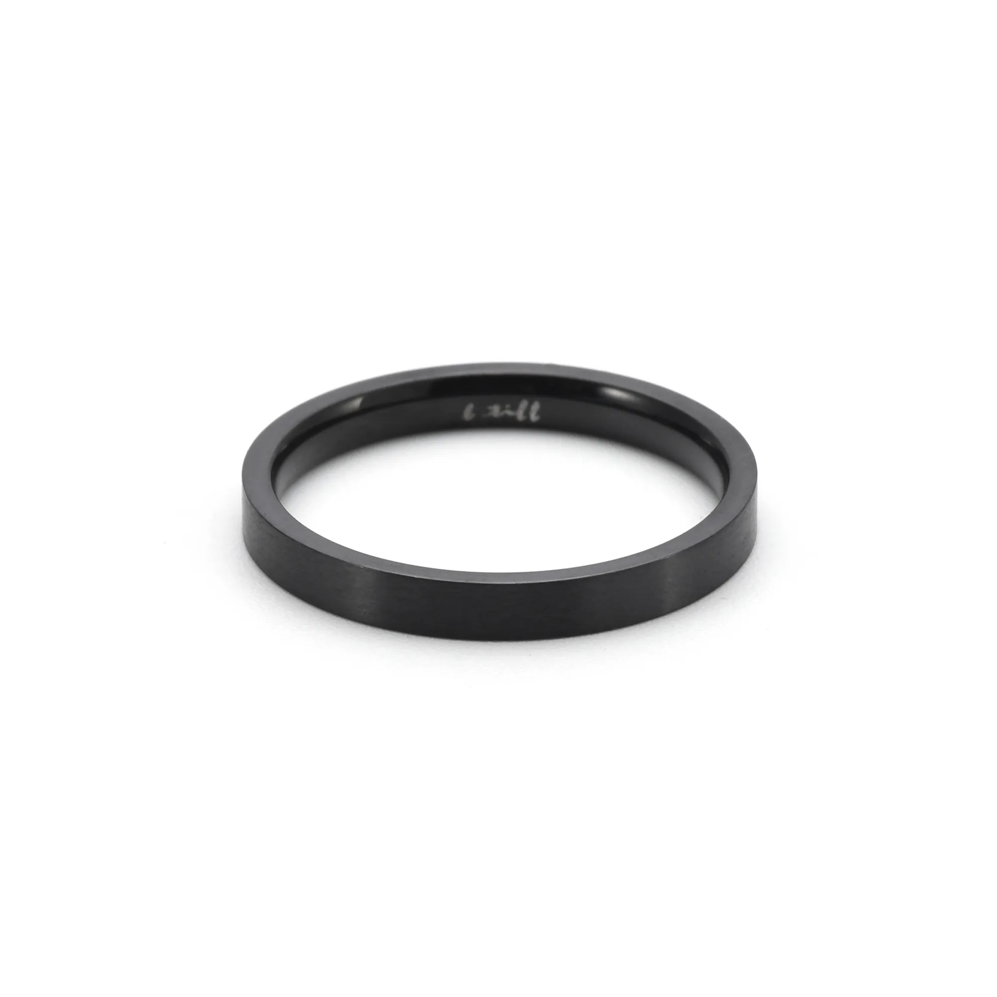 RG101B B.Tiff Black Stacking Ring [Thin Band]