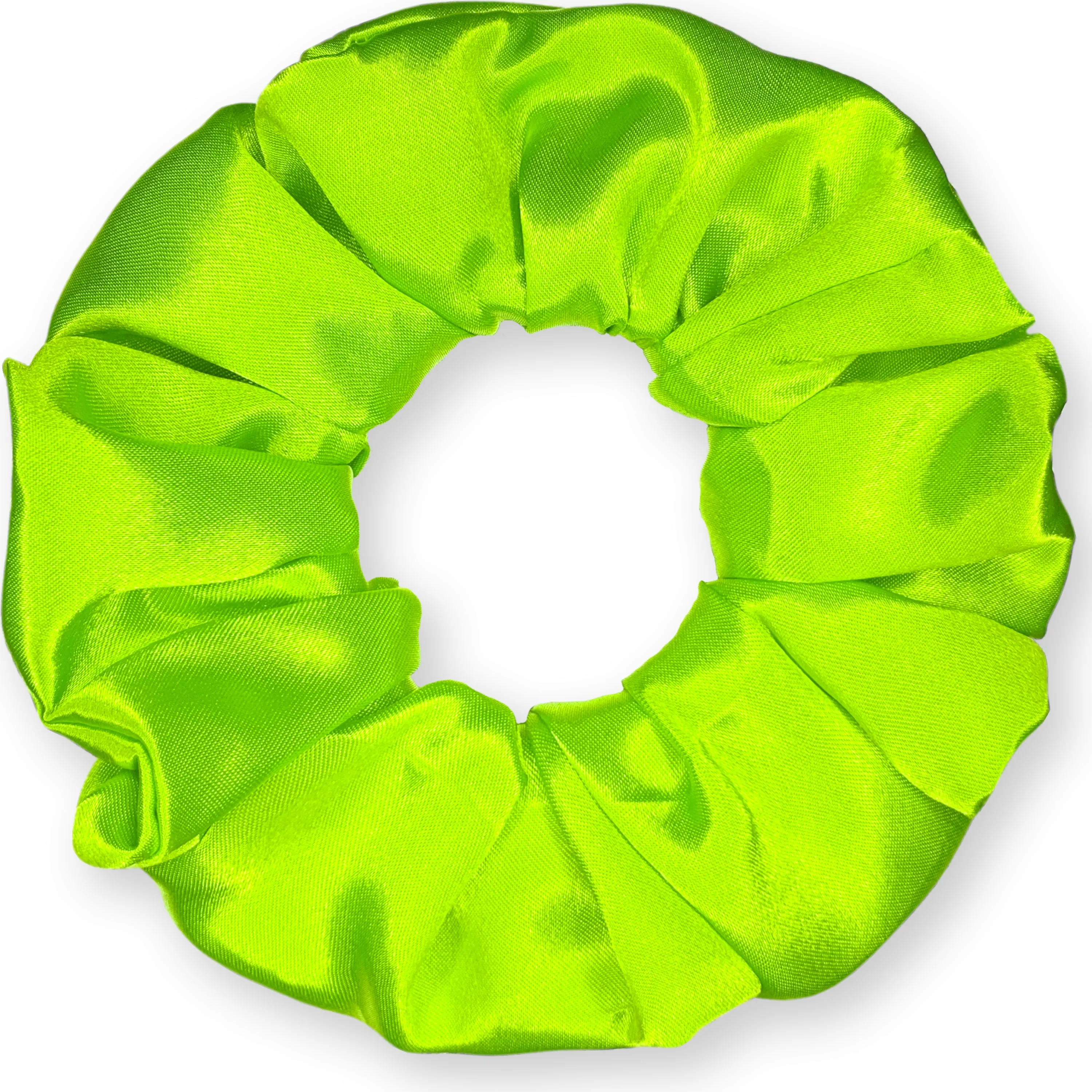 Scrunchies Premium Bridal Satin Available in 3 Sizes Made in the USA Lime