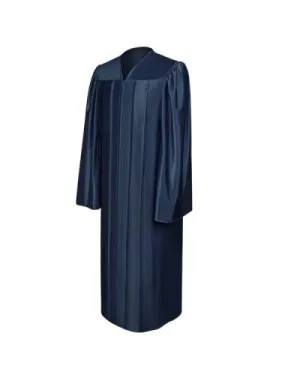 Shiny Navy Blue Bachelors Graduation Gown - College & University