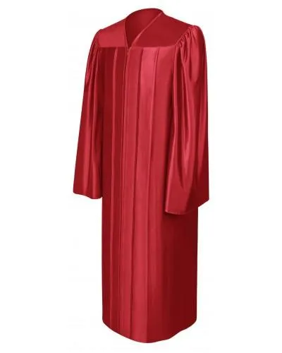 Shiny Red Bachelors Graduation Gown - College & University