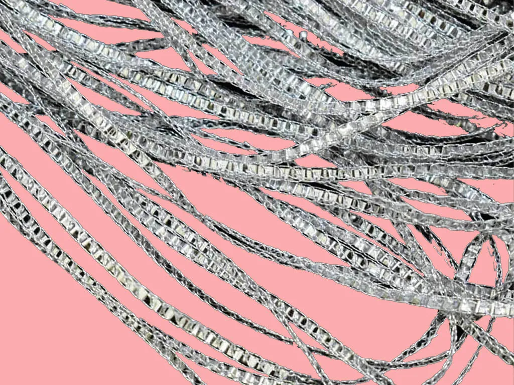 Silver Braided Metallic Zari Threads (Wholesale)
