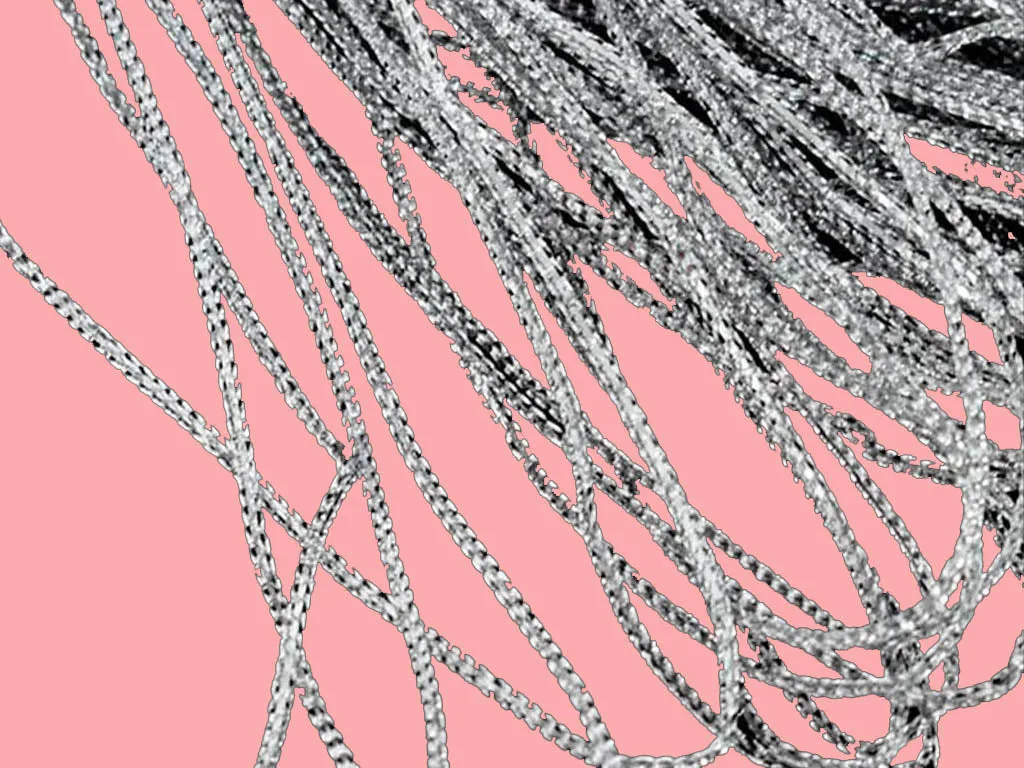 Silver Metallic Braided Zari Threads (Wholesale)