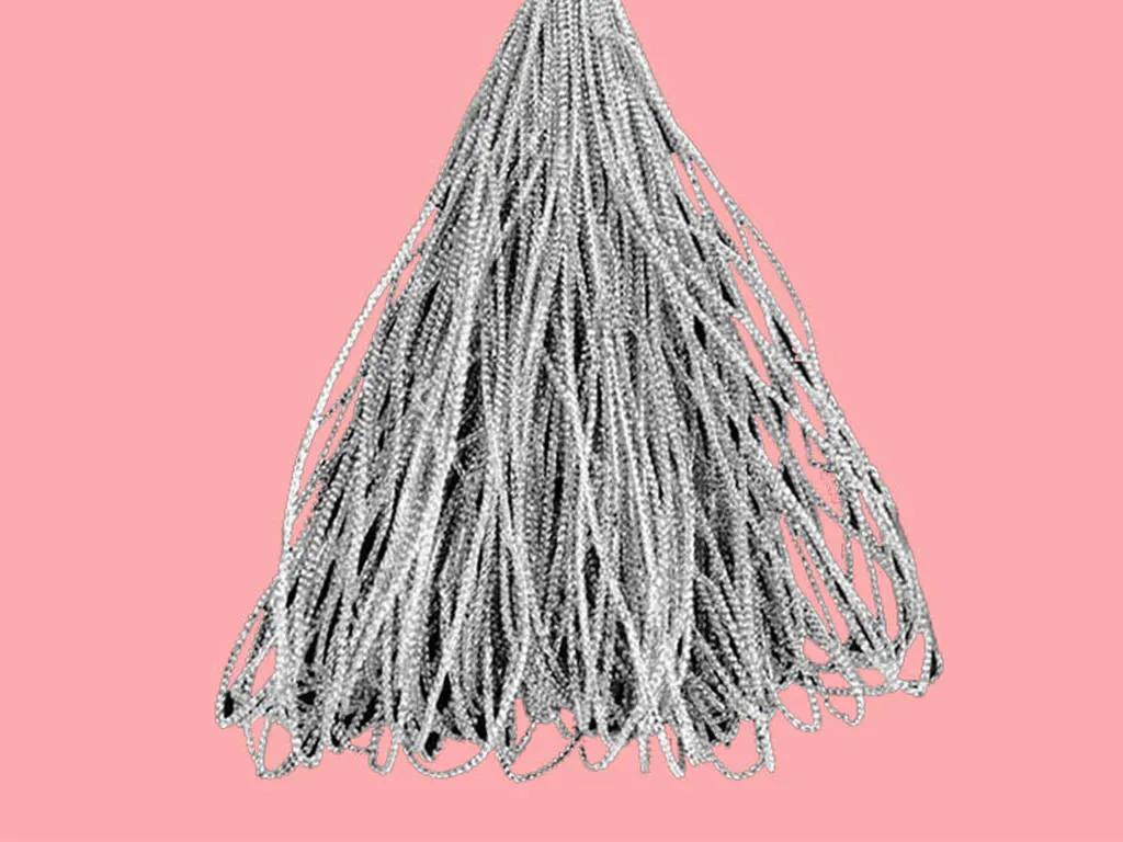 Silver Metallic Braided Zari Threads (Wholesale)