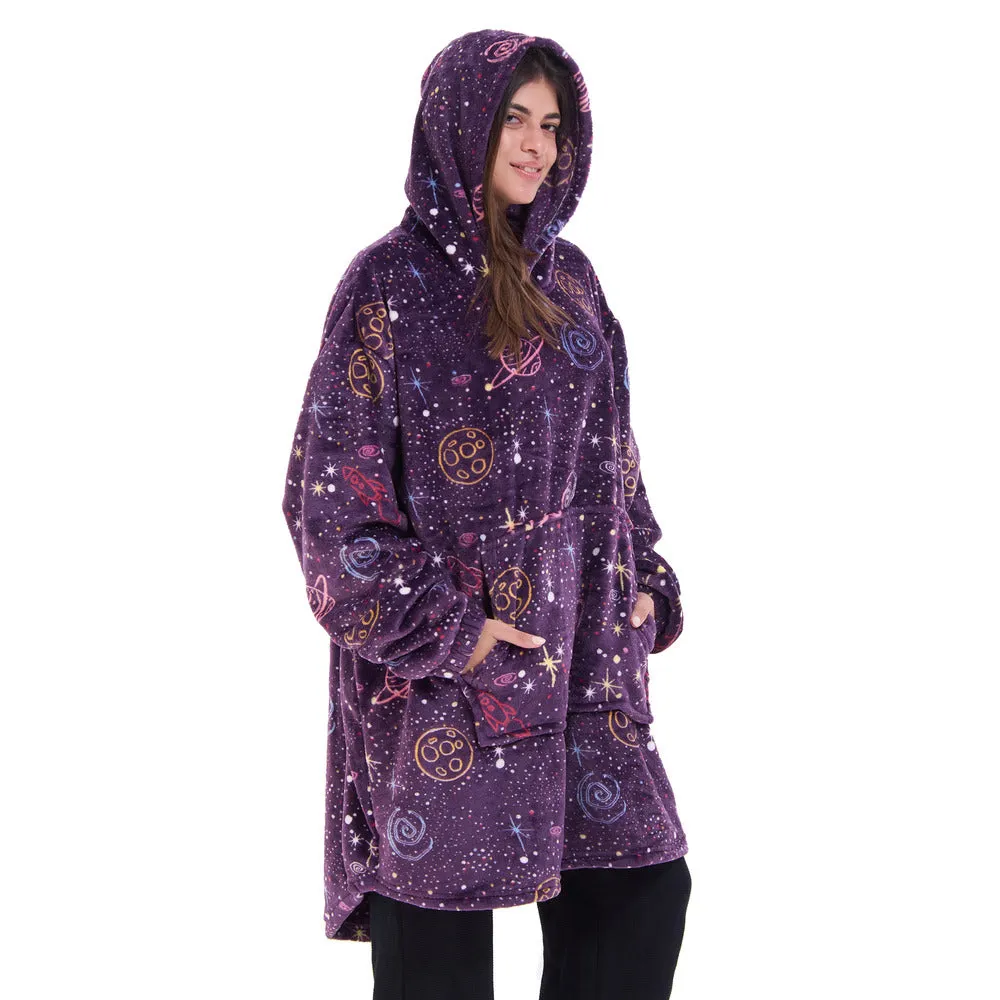 Snuggs Blanket Hoodie Purple Space