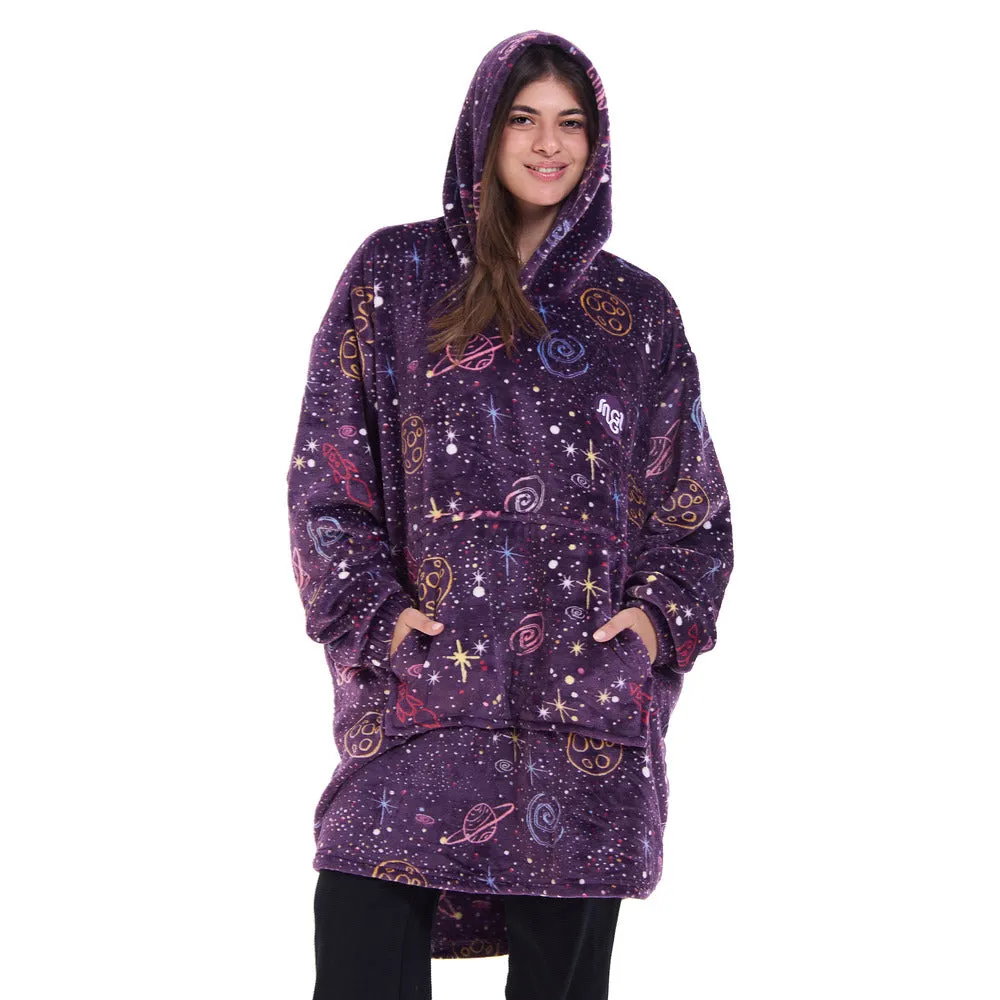 Snuggs Blanket Hoodie Purple Space