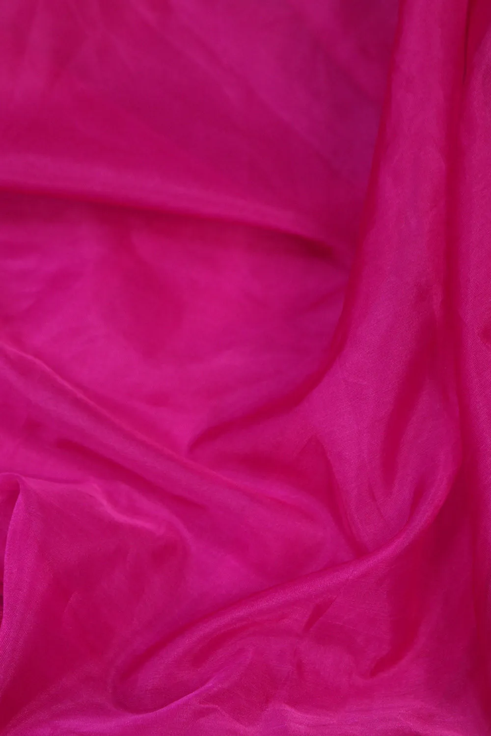 Soft Pink Organza Silk Fabric - Elegant and Versatile  ( 1 Mtr )