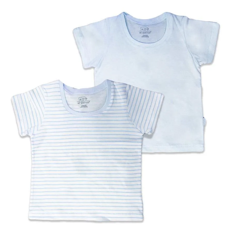 St. Patrick Essential T-Shirt Short Sleeves Plain & Stripes/Blue 2's
