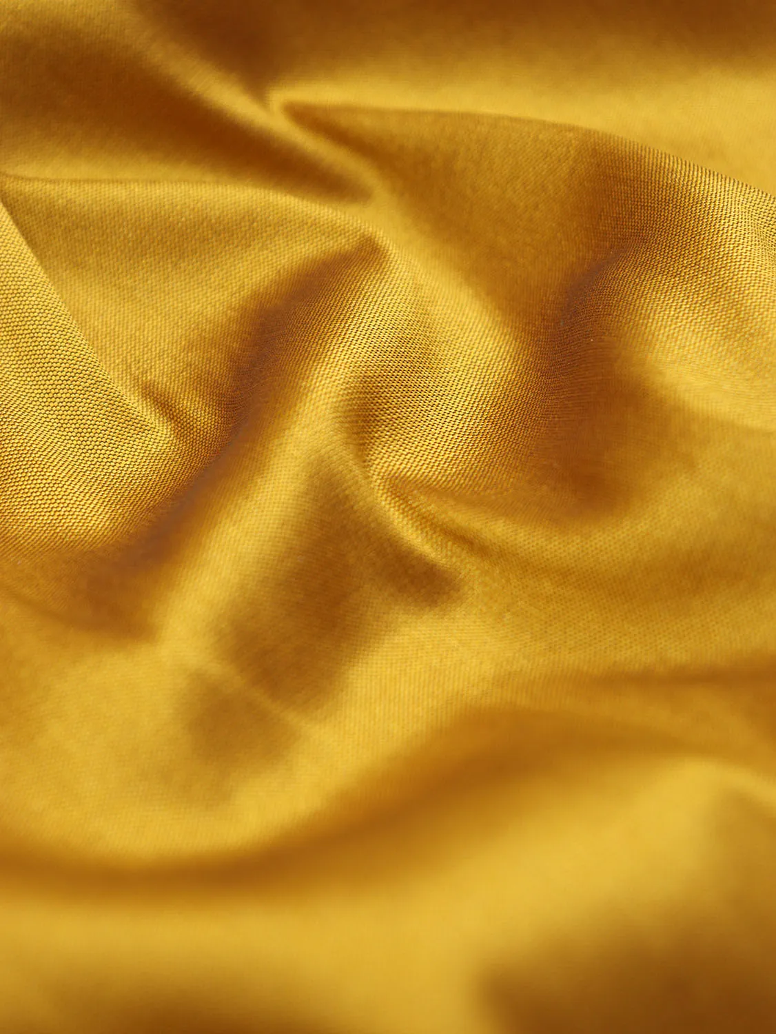 Stylish Mustard Yellow Silk Fabric - 2.5 Mtr Plain Design