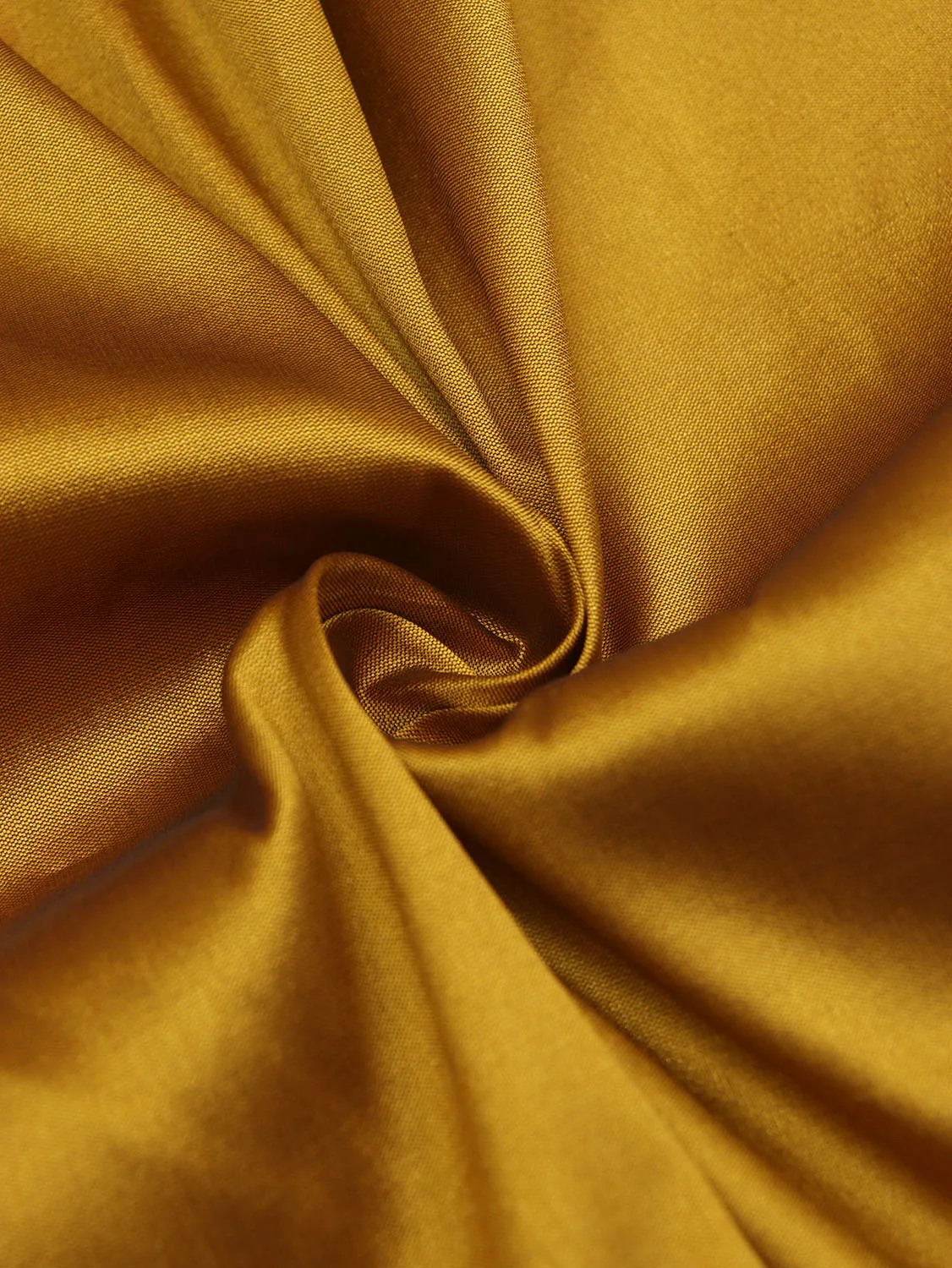 Stylish Mustard Yellow Silk Fabric - 2.5 Mtr Plain Design