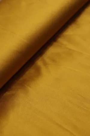 Stylish Mustard Yellow Silk Fabric - 2.5 Mtr Plain Design