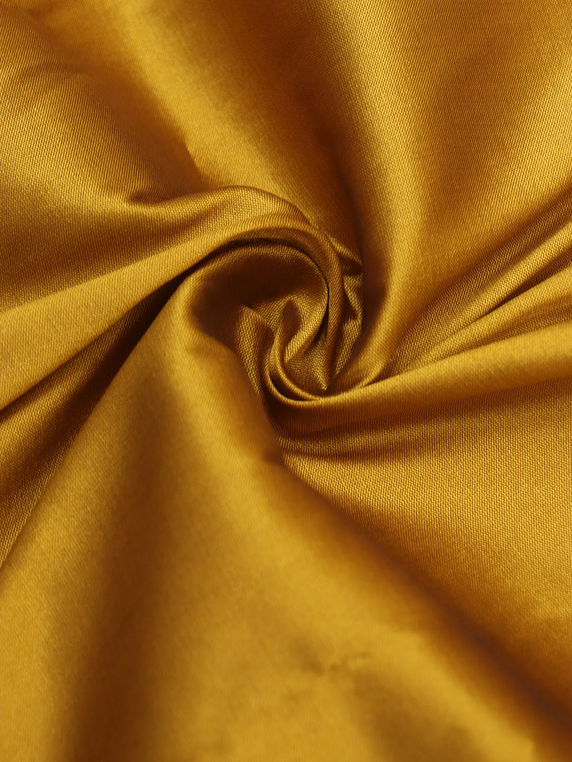 Stylish Mustard Yellow Silk Fabric - 2.5 Mtr Plain Design