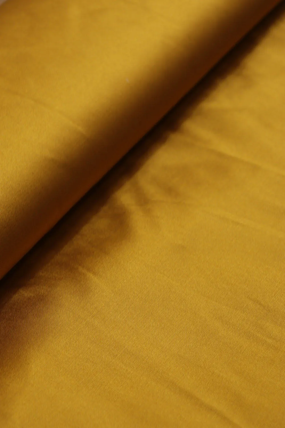 Stylish Mustard Yellow Silk Fabric - 2.5 Mtr Plain Design