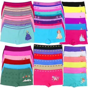 ToBeInStyle Girls' Pack of 6 Random Print Assortment Seamless Underwear Bottoms - Boyshorts